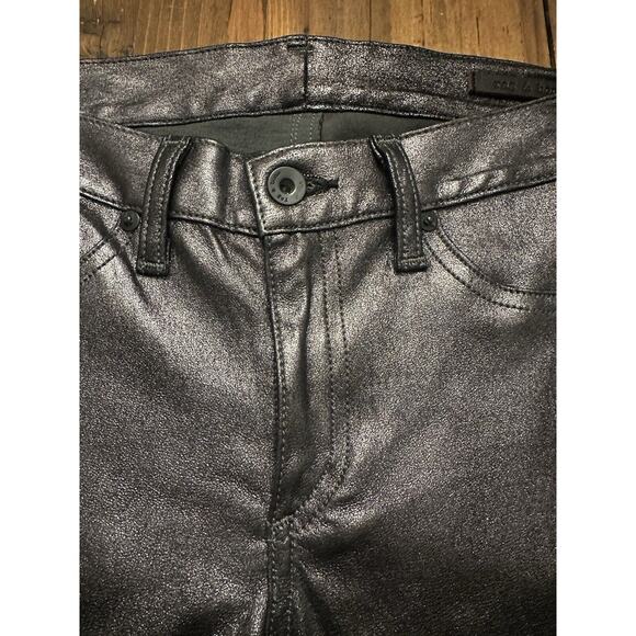 Rag & Bone 100% Lamb Soft Leather Skinny Pants Anthracite Black Size 27 Edgy - Picture 12 of 16